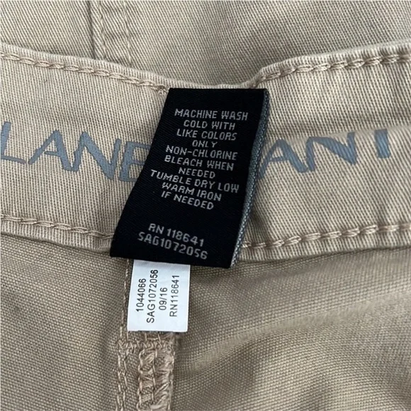 Lane Bryant Stretch Khaki Twill Tan Button Fly Skirt Plus Size 28 - Picture 6 of 8